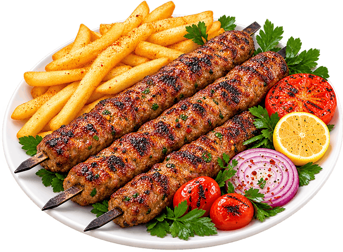 Plate Mutton Kabab (3 Pieces)